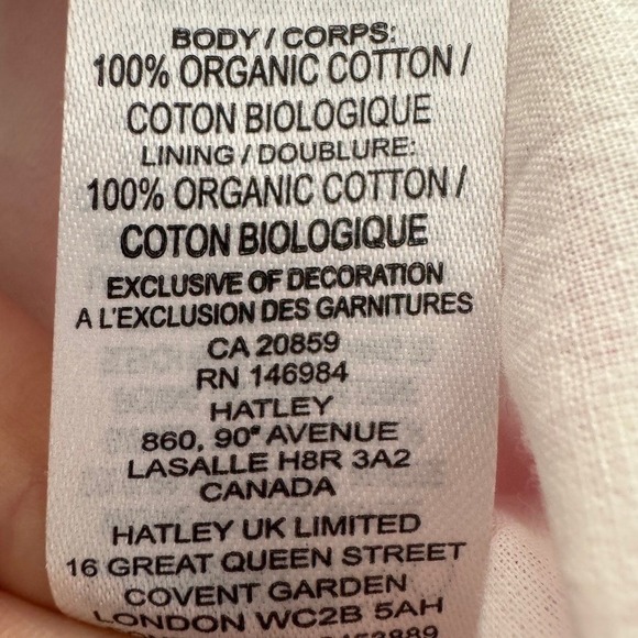 Hatley Olivia Dress Small Pink White Off Shoulder Organic Cotton Tassel Trim - Picture 13 of 15